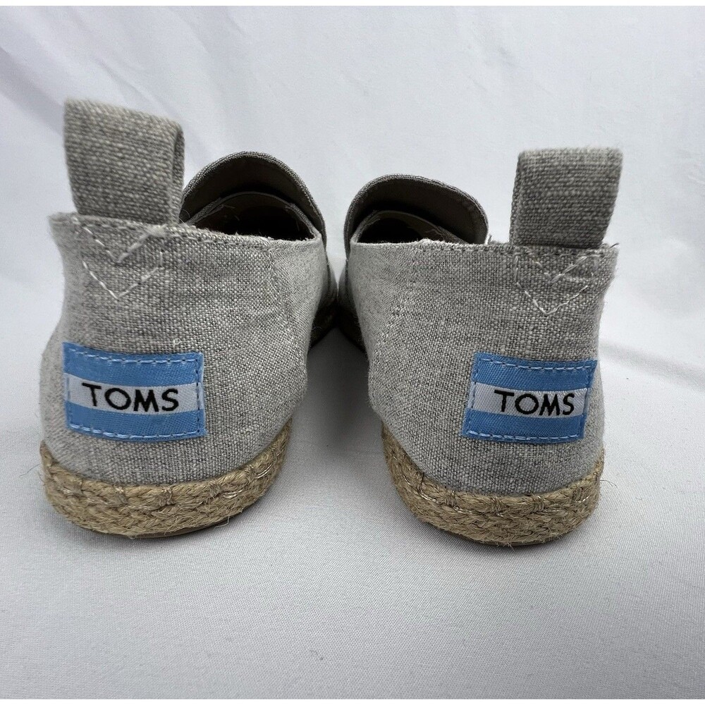 TOMS Alpargata Espadrille Gray Slub Chambray Women's 8.5 Shoes New! - Picture 6 of 10